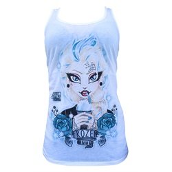 Frozen by Miss Cherry Martini Punk Edit Elsa Racerback Tattoo Tank Top