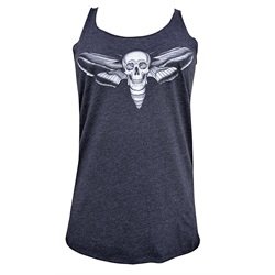 Women's Moth by Brock Ryan Goth Tattoo Skull Insect Design Tank Top