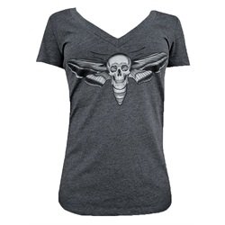 Women's Moth by Brock Ryan Goth Skull Insect Tattoo Artwork T Shirt