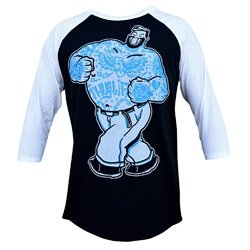 Men's Thug Life by Adi Bluto Popeye Sailor Man Tattoo Baseball T-Shirt