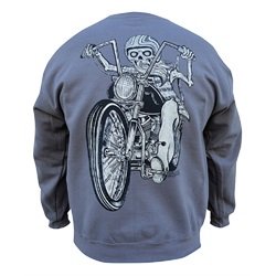 Men's Dead Rider by Rob Dringenberg Skeleton Biker Tattoo Sweatshirt
