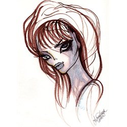 Mystery by Leanne Rene Female Sketch Drawing Portrait Canvas Art Print