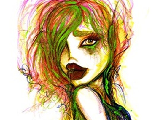 Fantasy by Leanne Rene Woman Female Sketch Portrait Canvas Art Print