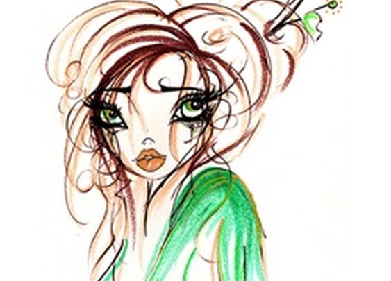 Smile Girl by Leanne Rene Woman Female Sketch Drawing Canvas Art Print
