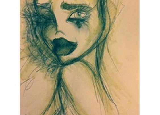 Reverie by Leanne Rene Woman Female Sketch Portrait Canvas Art Print