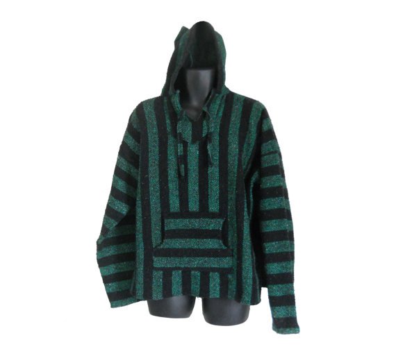 Surf Fashion Baja Drug Rugs Hippie Pullover by SecondhandObsession