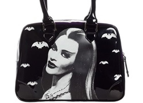 Rock Rebel Lily Munster Munsters Monsters Bats Black Purple Bag Purse