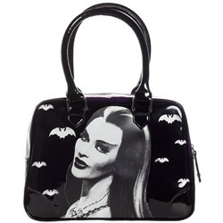 Rock Rebel Lily Munster Munsters Monsters Bats Black Purple Bag Purse