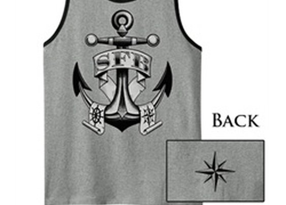 Men's Tattooed Anchor by Alex Nunez Steadfast Brand Tank Top T-Shirt