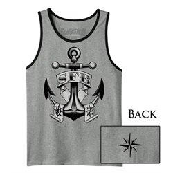 Men's Tattooed Anchor by Alex Nunez Steadfast Brand Tank Top T-Shirt