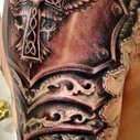 Armored sleeve tattoo