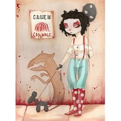 Coulrophobia III by Terra Bidlespacher Cirque du Carnage Art Print