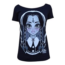 Women's Wednesday by Miss Cherry Martini Addams Family Tattoo T Shirt