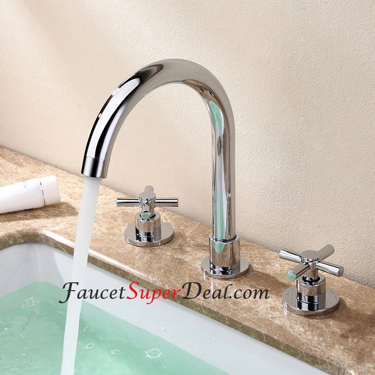 Modern Rotatable Two Handle Cold and Hot Mix Tap – FaucetSuperDeal.com