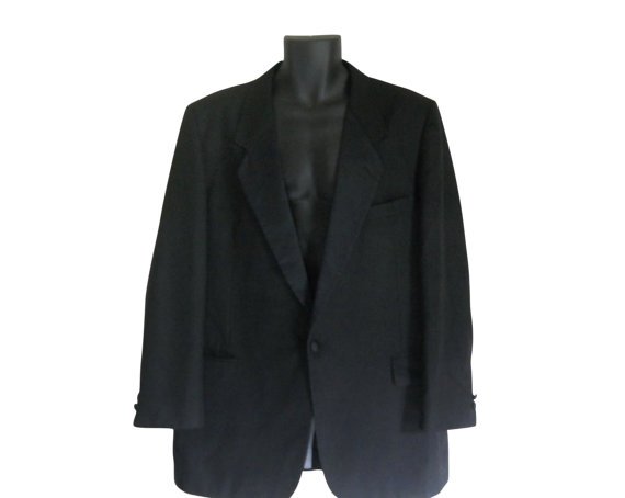 Mens Tuxedo Jacket Black Tuxedo Jacket Mens by ShineBrightVintage