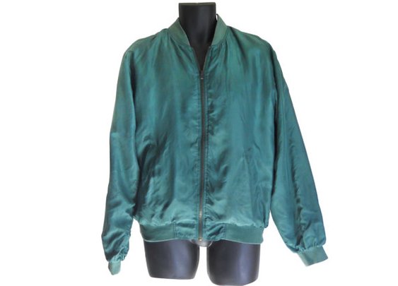 Silk Bomber Jacket Men Silk Jacket Men by ShineBrightVintage