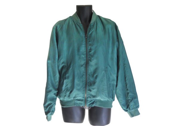Silk Bomber Jacket Men Silk Jacket Men by ShineBrightVintage