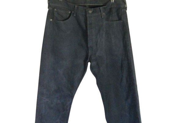 Levis 501 Size 36 x 32 Distressed Charcoal Blue Jeans Button Fly Denim Men Pants | eBay