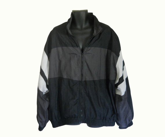 Men Windbreaker Jacket 80s Windbreaker 90s by ShineBrightVintage