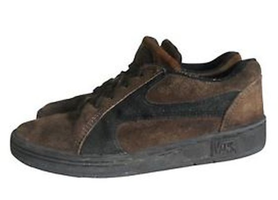 Vans Temper Shoe Skate Sneaker Size 9 Brown Leather Suede Men