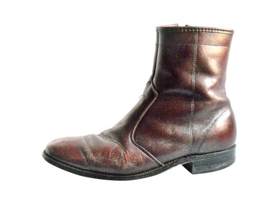 Men Brown Boot 9.5 Leather Brown Boot Men by ShineBrightVintage