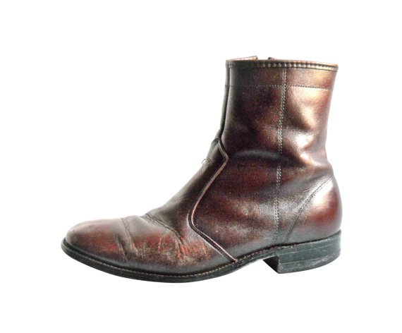 Men Brown Boot 9.5 Leather Brown Boot Men by ShineBrightVintage