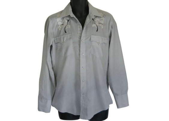 Vintage Western Shirt Men Rockabilly Shirt by ShineBrightVintage