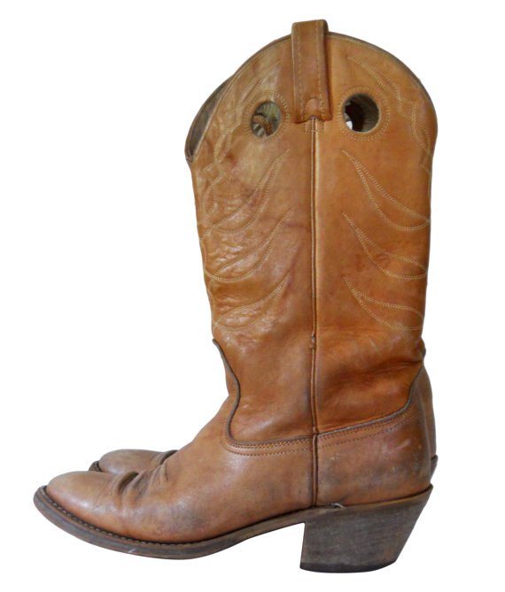 Cowboy Boot Men 8.5 Brown Cowboy Boot by ShineBrightVintage