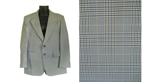Plaid Blazer Men Blazer Blue Blazer Preppy by ShineBrightVintage
