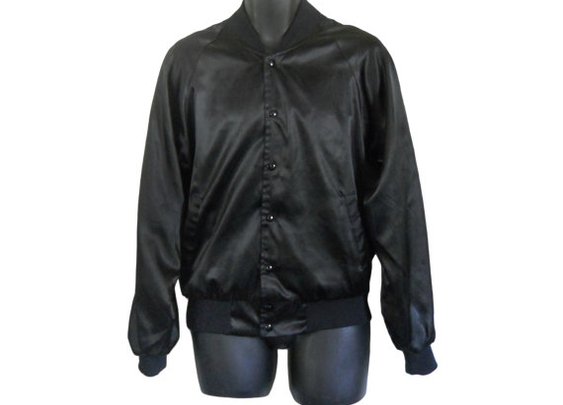 Vintage Black Bomber Jacket Men Bomber by ShineBrightVintage