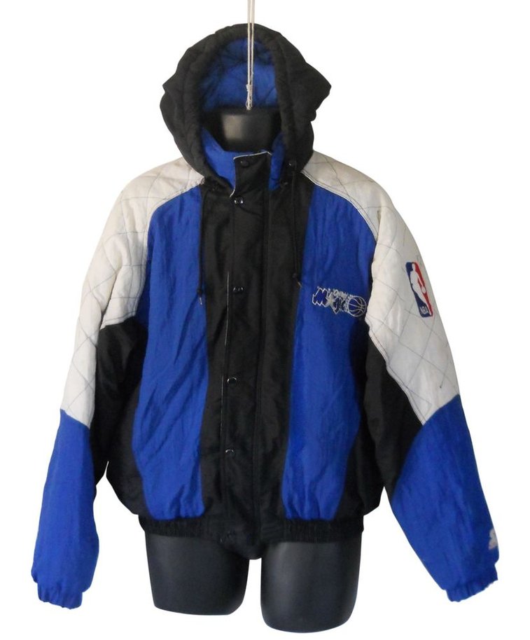 RARE Orlando Magic Vintage 90s Starter Jacket Coat Winter Puffer Hooded Small | eBay