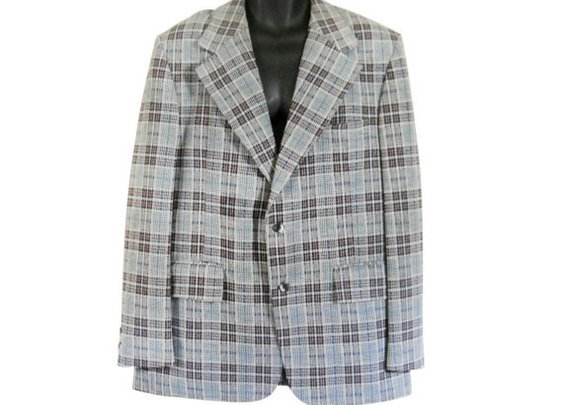 Vintage Plaid Blazer Men Blazer Men Sport by ShineBrightVintage