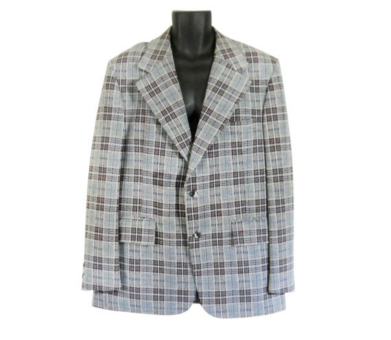 Vintage Plaid Blazer Men Blazer Men Sport by ShineBrightVintage
