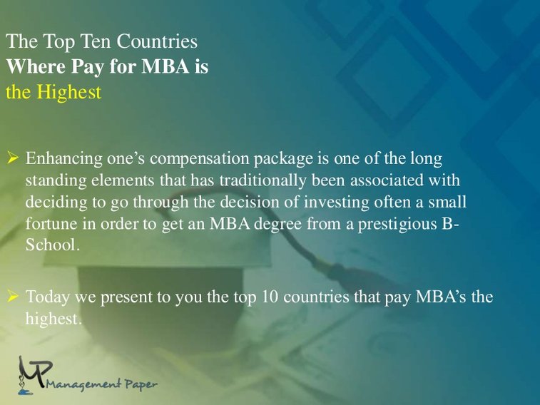 Countries With Top Pay Packages for MBAs