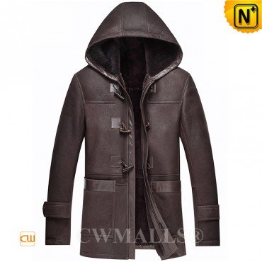 CWMALLS® Mens Brown Sheepskin Parka CW836017