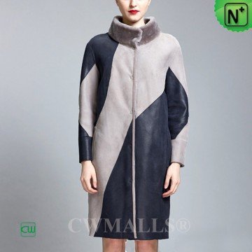 CWMALLS® Designer Reversible Shearling Coat CW652133