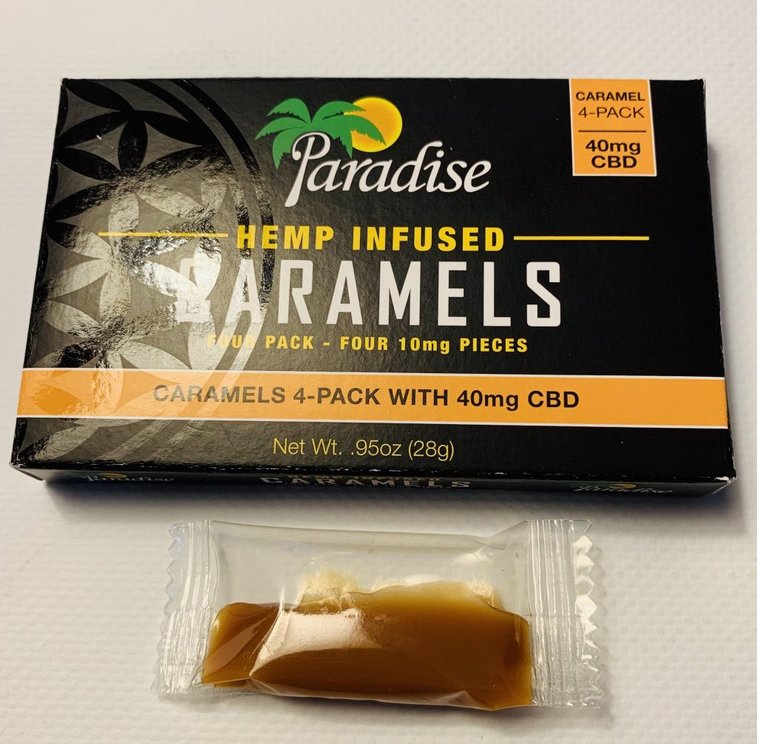 Paradise CBD Caramels – 40mg CBD | CBD Candy Edibles | CBDSafe