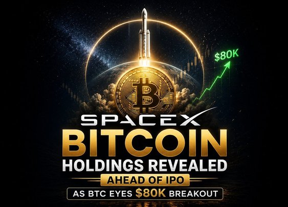 SpaceX Bitcoin Holdings Revealed Ahead of IPO as BTC Eyes $80K Breakout