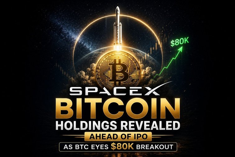 SpaceX Bitcoin Holdings Revealed Ahead of IPO as BTC Eyes $80K Breakout