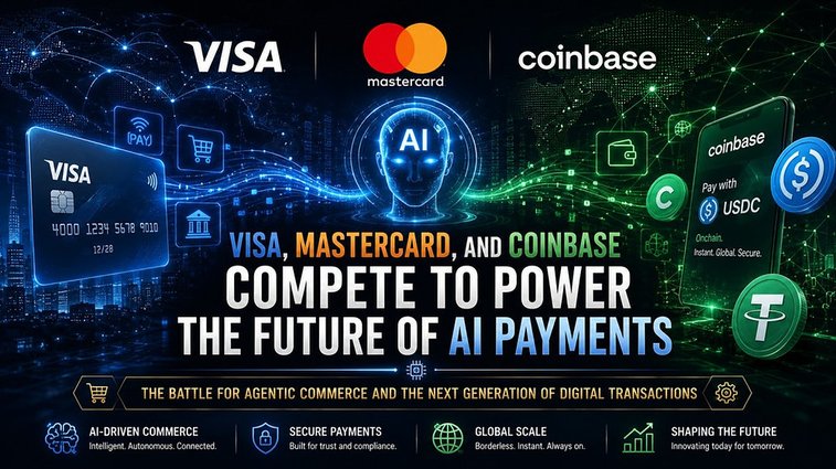Visa, Mastercard, and Coinbase Compete to Power the Future of AI Payments