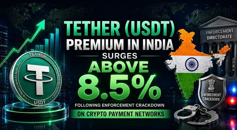Tether (USDT) Premium in India Surges Above 8.5% Following Enforcement Crackdown on Crypto Payment Networks